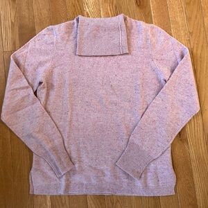J. Crew Lavender Marled Cashmere Turtleneck Sweater size S